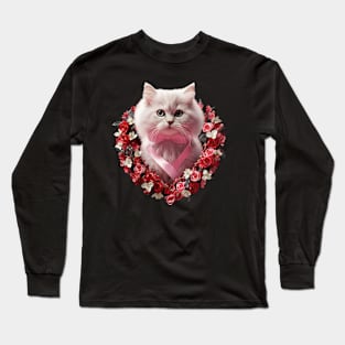 Valentines Cat Charm 5 Long Sleeve T-Shirt